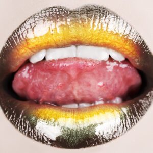 Yellow Lips with Tongue