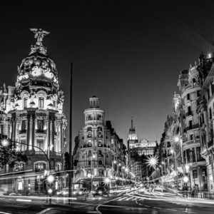 Black and White Streets Madrid