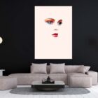 Frame mock up in black modern living room design, canvas frames