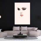 Frame mock up in black modern living room design, canvas frames