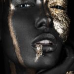 Painted Gold Face