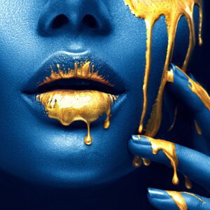 Blue Painted Gold